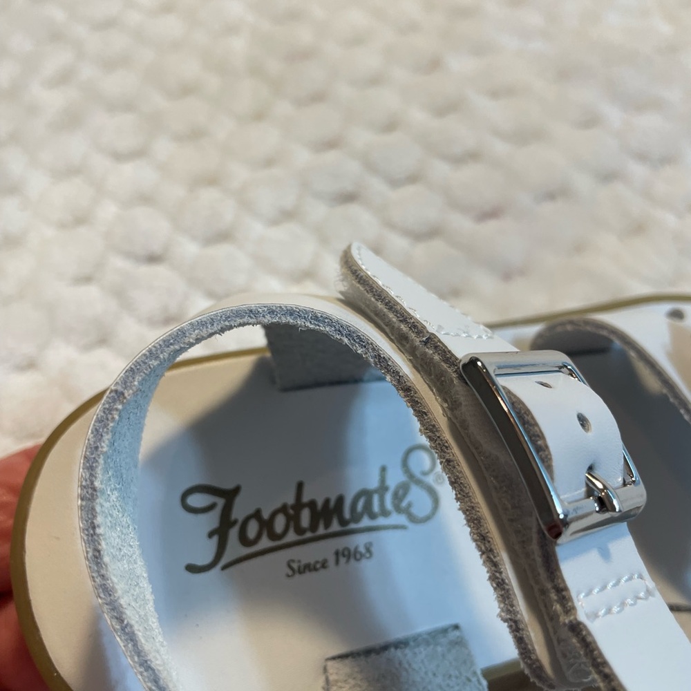 Footmates White Kids Sandals